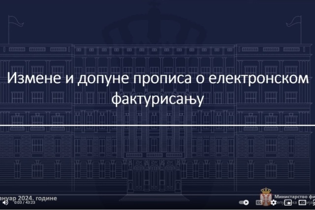 Elektronsko fakturisanje - Izmene i dopune propisa
